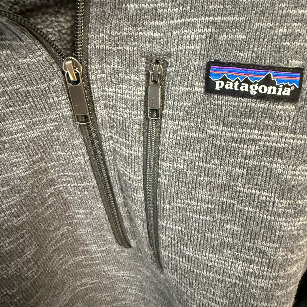 Patagonia Men’s Heather Gray Full-Zip Sweater Jacket